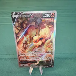 Pokemon Flareon V Single Strike Full Art Promo Holo SWSH179 Sword & Shield - Image 1