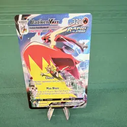 Pokemon Blaziken VMAX Rapid Strike Full Art Ultra Rare Holo TG15 Silver Tempest - Image 1
