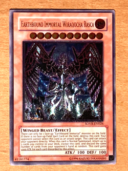yugioh Earthbound Immortal Wiraqocha Rasca SOVR-EN026 Unl Ed Ultimate near mint! - Image 1