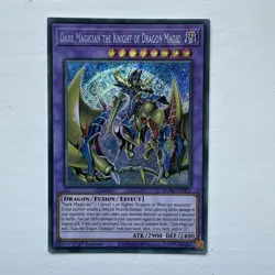 YuGiOh Dark Magician the Knight of Dragon Magic BLMR‑EN001 Secret Rare - Image 1