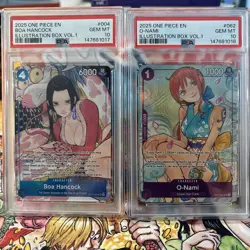 🔥One piece Boa Hancock & O-Nami Promos Illustration Box Vol.1 Sequential PSA 10 - Image 1