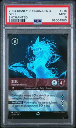 2024 DISNEY LORCANA EN 4-URSULA'S RETURN #215 SISU - EMPOWERED SIBLING PSA 9 - Image 1