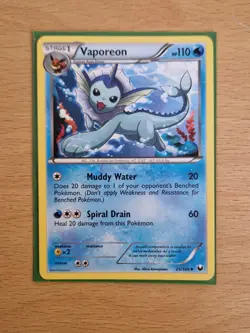 Pokemon TCG Dark Explorers Vaporeon - Image 1