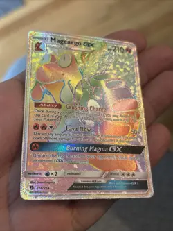 Pokemon Magcargo GX SM-Lost Thunder Secret Rare 218/214 Holo 210 HP English - Image 3