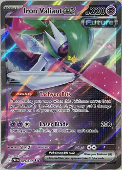 Iron Valiant ex Double Rare - 089/182 - Paradox Rift Pokemon 2023 - Image 1