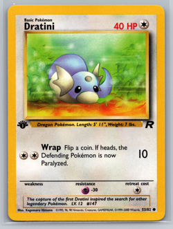 Pokemon TCG - Dratini 53/82 1st Edition - Team Rocket - Near Mint NM - Image 1