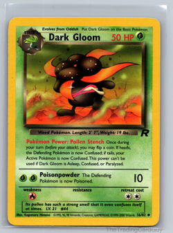 Dark Gloom 36/82 Team Rocket WOTC Vintage Lightly Played Pokemon TCG LP 🔥 - Image 1