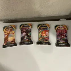 Pokemon TCG Darkness Ablaze Sleeved Booster Packs - Lot of 4 - Complete Art Set - Image 1