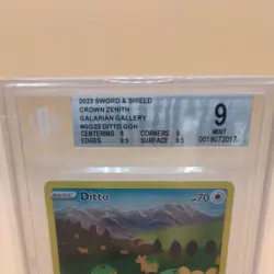Ditto #GG22/GG70 Crown Zenith: Galarian Gallery Holo Ultra Rare Pokemon BGS 9 - Image 3