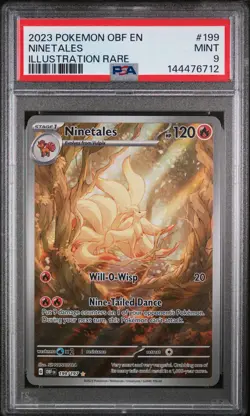 Ninetales Pokemon Obf En-Obsidian Flames 199 NM PSA 9 - Image 1