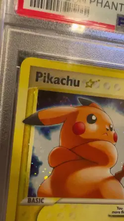 POKEMON PIKACHU GOLD STAR 2006 EX HOLON PHANTOMS #104 HOLO PSA 7 🌀(regradeUU) - Image 2