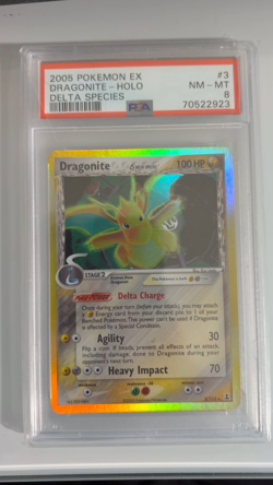 2005 Pokemon Ex Dragonite-Holo Delta Species #3/113 PSA 8 - Image 2