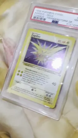 Pokemon Zapdos 15/62 Fossil Holo Rare Unlimited PSA 9 1999 English W/ SWIRL - Image 2