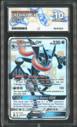 Pokemon TCG: Greninja GX SV56/SV94 Hidden Fates: Shiny Vault ACE 10 GEM MINT - Image 1