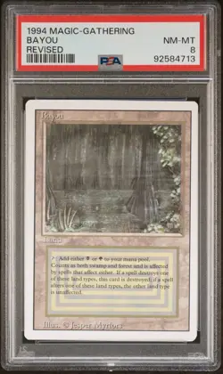 1994 Magic: The Gathering Bayou Revised PSA 8 - Image 1