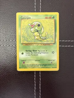 Pokemon TCG - Caterpie - 45/102 - Unlimited Base Set - MP Common (1999) - Image 1