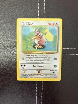 Pokemon TCG - Farfetch'd - 27/102 - Unlimited Base Set - NM Uncommon (1999) - Image 1