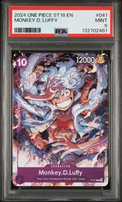 2024 ONE PIECE STARTER DECK ST18-PURPLE MONKEY D. LUFFY MONKEY D. LUFFY PSA 9 - Image 1