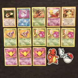 Vintage Pokemon Card Lot Team Rocket (13)Common Uncommon WoTC LP Eevee Dark Varp - Image 1