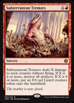 MTG English Subterranean Tremors NM Conspiracy: Take the Crown w/ 2x Tokens - Image 1