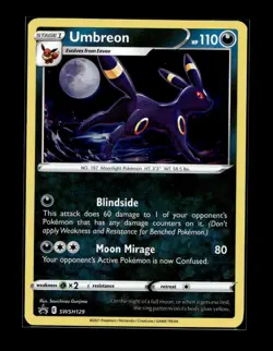 Umbreon SWSH129 - Black Star Promo - Near Mint NM Holo Pokemon Card - Image 1