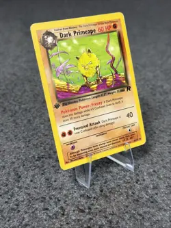 🔥 Dark Primeape 43/82 1st Edition Non-Holo MP | Team Rocket WOTC Pokemon Card - Image 2