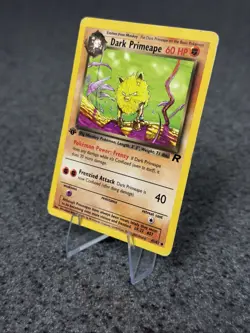 🔥 Dark Primeape 43/82 1st Edition Non-Holo MP | Team Rocket WOTC Pokemon Card - Image 3