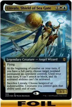Linvala, Shield of Sea Gate ** FOIL EXTENDED ART #368 ** Zendikar Rising MTG - Image 1