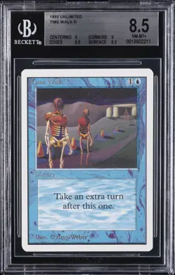 1993 MAGIC THE GATHERING UNLIMITED R TIME WALK BGS 8.5 - Image 1