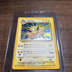 Jungle Holo Rare Unlimited Pokemon TCG Card Jolteon 4/64 No Symbol ERROR - Image 2