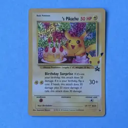 Pikachu Birthday 24 Black Star Promo 25th Celebrations Pokemon Card - Image 1