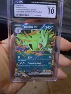 Pokemon TCG Prismatic Evolutions Tyranitar EX Stamp 064/131 - Image 1