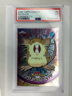 Topps Chrome Pokemon Raticate PSA 7 Pokemon T.V. 2000 - Image 1