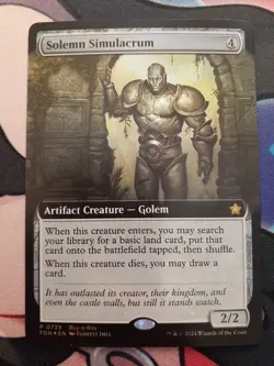 (NM) Solemn Simulacrum - Extended Foil - MtG: FDN Buy-A-Box Promo - Image 1