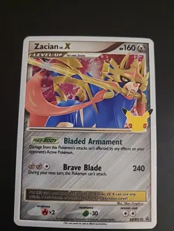 Zacian LV.X SWSH135 ULTRA RARE Promo Pokemon Celebrations LP Holo 2021 - Image 1