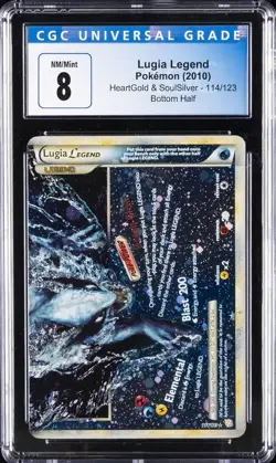 2010 POKEMON HEARTGOLD & SOULSILVER BOTTOM HALF #114/123 LUGIA LEGEND CGC 8 - Image 1