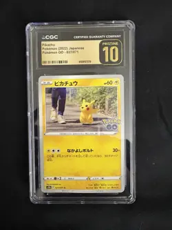 Pokemon Pikachu 027/071 S10b: Pokemon GO Japanese CGC Pristine 10 2022 - Image 1