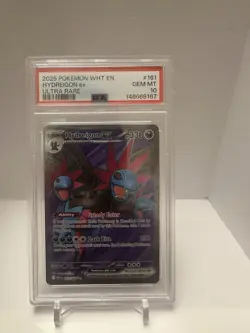 2025 POKEMON WHT EN-WHITE FLARE ULTRA RARE #161 HYDREIGON EX PSA 10 - Image 1