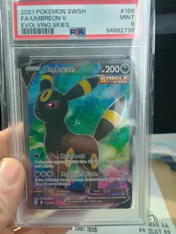 Pokemon 2021 Umbreon V 188/203 Full Art Evolving Skies PSA 9 - Image 1