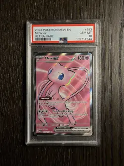 Mew EX PSA 10 Pokemon Scarlet & Violet 151 Ultra Rare Full Art #193 - Image 3