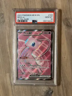 Mew EX PSA 10 Pokemon Scarlet & Violet 151 Ultra Rare Full Art #193 - Image 4