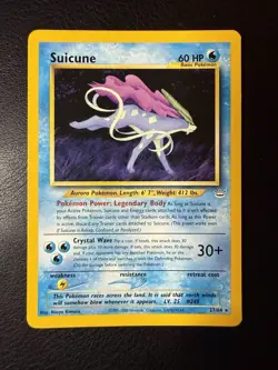 2001 Pokemon - Suicune #27/64 - Neo Revelation Unlimited - Rare - LP - Image 1