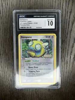 Dunsparce CGC 10 Pokemon 2006 EX Legend Maker Reverse Holo Stamped Swirl POP 16 - Image 3