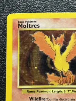 Moltres 12/62 Fossil Holo Pokemon TCG MP - Image 3
