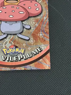 1999 Topps Pokemon Series 1 Vileplume #45 Holo Black Logo LP Imprinted Stars - Image 3
