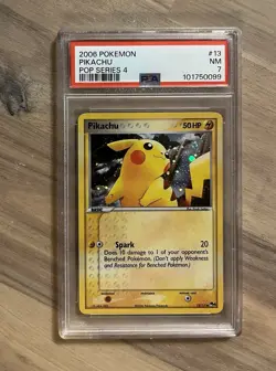 Pikachu PSA 7 Pokemon 2006 POP Series 4 #13/17 Cosmos Holo Low POP 15 - Image 1