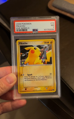 Pikachu PSA 7 Pokemon 2006 POP Series 4 #13/17 Cosmos Holo Low POP 15 - Image 2