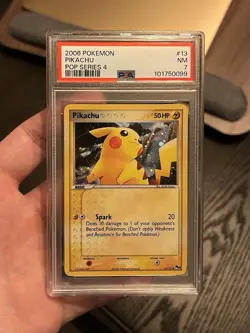 Pikachu PSA 7 Pokemon 2006 POP Series 4 #13/17 Cosmos Holo Low POP 15 - Image 5