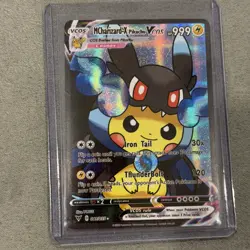 Pokemon MCharizard-X Pikachu Vcos Cosmax Full Art Holo 999 HP Iron Tail - Image 2