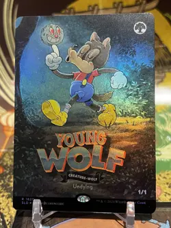 MTG | Young Wolf [Secret Lair Twisted Toons] ✨FOIL✨ - Image 1